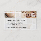 上品なリゾートおよびスパの名刺 名刺 (裏面)