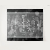 上品なリネン4周年結婚記念日お祝い タペストリー (正面(横))