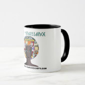 上品なルネサンスの女性の白いコーヒー・マグ マグカップ (正面右)