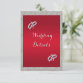 上品なルビーレッド&スパークリー結婚ブルクリスマス エンクロージャーカード (スタンド正面)