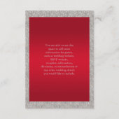 上品なルビーレッド&スパークリー結婚ブルクリスマス エンクロージャーカード (裏面)