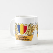 上品なルーマニア語 コーヒーマグカップ (正面左)