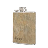 上品なレザー男らしルックパーソナライズされたNo.1 フラスク (左)