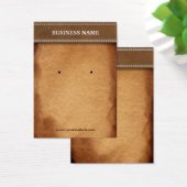 上品なレザー&紙イヤリングディスプレイカード (デスク)