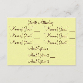 上品なレッドネックRSVP 出欠カード