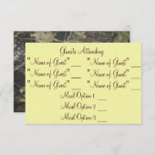 上品なレッドネックRSVP 出欠カード (正面/裏面)