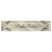 上品なレディースモノグラムエグゼクティブ デスクネームプレート (正面)