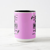 上品なレディーホッケーユーモークピンク ツートーンマグカップ (中央)