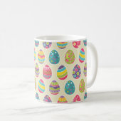 上品なレトロのイースターエッグのハッピーイースター日 コーヒーマグカップ (正面右)