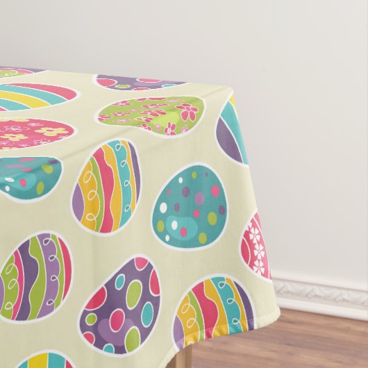 上品なレトロのイースターエッグのハッピーイースター日 テーブルクロス (インサイチュ)
