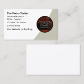 上品なレトロブック作家ライター 名刺 (正面/裏面)