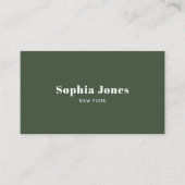 上品なレトロミニマルソーシャルメディアグリーン 名刺 (正面)