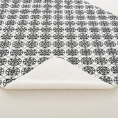 上品なレトロヴィービージオメトリックパターン シェルパブランケット (3/4)