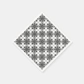 上品なレトロヴィービージオメトリックパターン スタンダードカクテルナプキン (角)