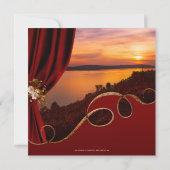 上品なロマンチックなサンセットワインチェックの招待状 招待状 (裏面)