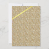 上品なロマンチック金ゴールド&ホワイトバースデーパーティー 招待状 (裏面)