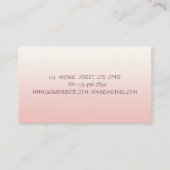 上品なロマンモダンティックウォーターカラーフローラ 名刺 (裏面)