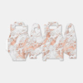 上品なローズゴールド ホワイト グリッター マーブル フェイバーボックス (折り畳みなし)