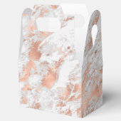 上品なローズゴールド ホワイト グリッツィ マーブル フェイバーボックス (オープン)