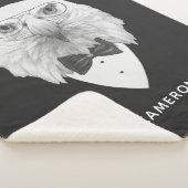 上品なワシのポートレート|はあなたの名前を加えます シェルパブランケット (3/4)