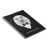 上品なワシのポートレート|はあなたの名前を加えます ノートブック (右側)