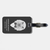 上品なワシのポートレート|はあなたの名前を加えます ラゲッジタグ (裏面横)