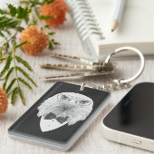 上品なワシのポートレート キーホルダー (正面右)