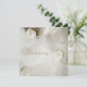 上品なヴィンテージの婚礼衣裳の結婚式 招待状 (スタンド正面)