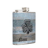 上品なヴィンテージアイリッシュラッキーシャムロパーソナライズされたック フラスク (右)