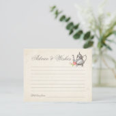 上品なヴィンテージティーパーティーアドバイスとウィッシュズカード (スタンド正面)