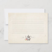 上品なヴィンテージティーパーティーアドバイスとウィッシュズカード (裏面)