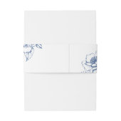 上品なヴィンテージブルーフローラ庭園の結婚式イニシャル 招待状ベリーバンド (裏面例)