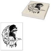 上品なヴィンテージ女性傘ラバーアートスタンプ ラバースタンプ (押印)