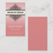 上品なヴィンテージ美しいルネッサンスエレガントサンゴ 名刺 (正面/裏面)