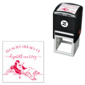 上品なヴィンテージ読の女性のカスタム本 セルフインキングスタンプ (インサイチュ)