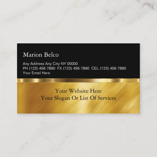 上品な不動産ブローカーの名刺 名刺 (裏面)