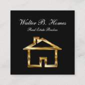 上品な不動産ブローカー スクエア名刺 (正面)