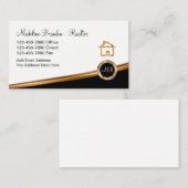 上品な不動産仲介業者の不動産のテーマ 名刺 (正面/裏面)