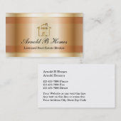 上品な不動産仲介業者の名刺 名刺 (正面/裏面)