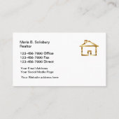 上品な不動産仲介業者の金ゴールドおよび大理石の一見 名刺 (裏面)