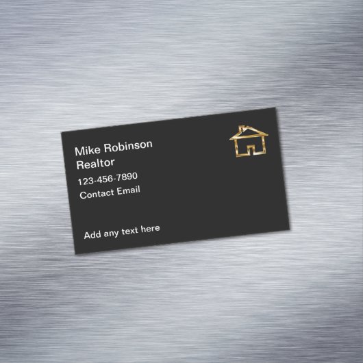 上品な不動産仲介業者ホーム販売ビジネスカードマグネット マグネット名刺 (インサイチュ)
