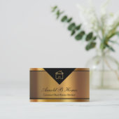 上品な不動産仲介業者名刺 名刺 (スタンド正面)