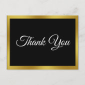 上品な両面（差出人住所）サンキューカード ポストカード (正面)