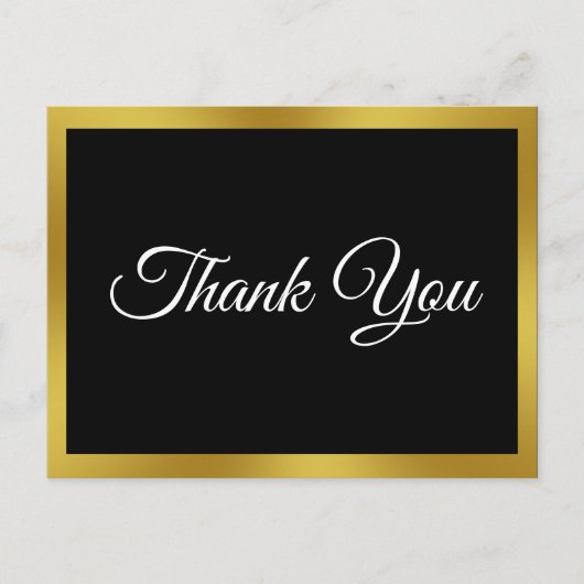 上品な両面(差出人住所)サンキューカード ポストカード (正面)