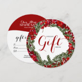 上品な丸いホリデーギフト証明書 (正面/裏面)