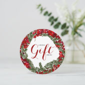 上品な丸いホリデーギフト証明書 (スタンド正面)
