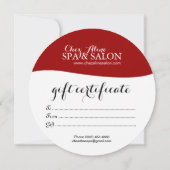 上品な丸いホリデーギフト証明書 (裏面)