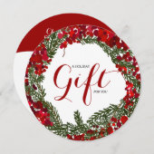 上品な丸いホリデーギフト証明書 (正面/裏面)