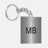 上品な人のモノグラムKeychain キーホルダー (正面左)