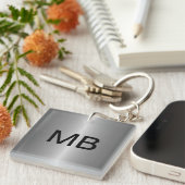 上品な人のモノグラムKeychain キーホルダー (正面右)